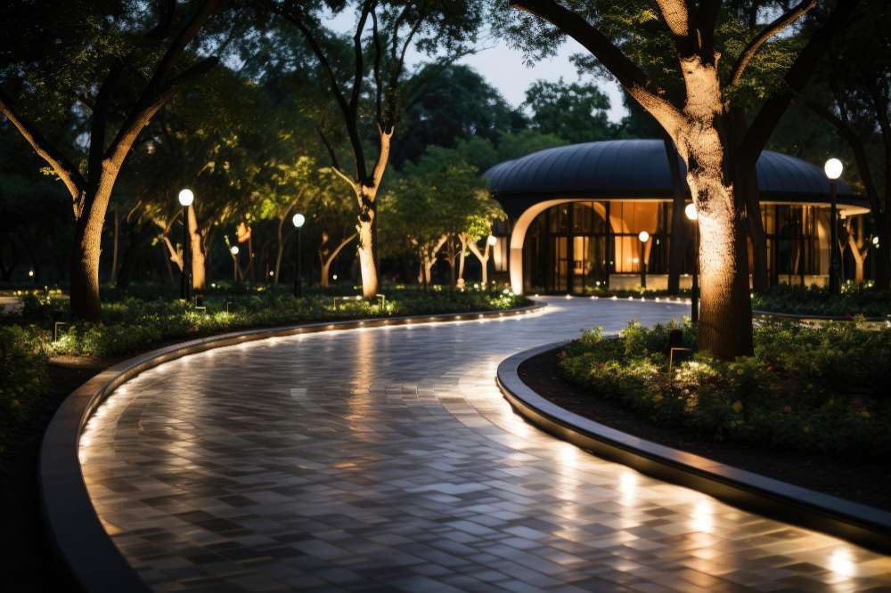Accent Lighting driveway entrance