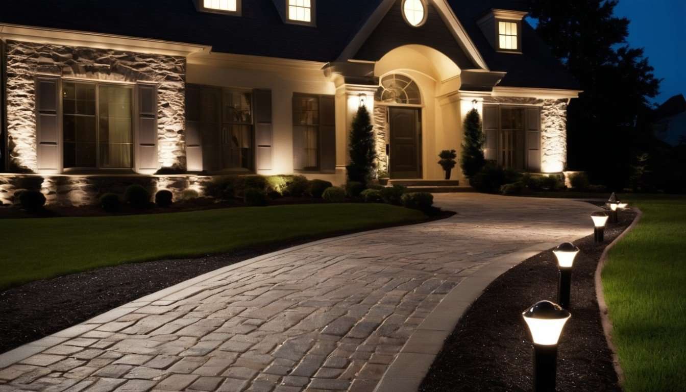 Accent Lighting driveway entrance
