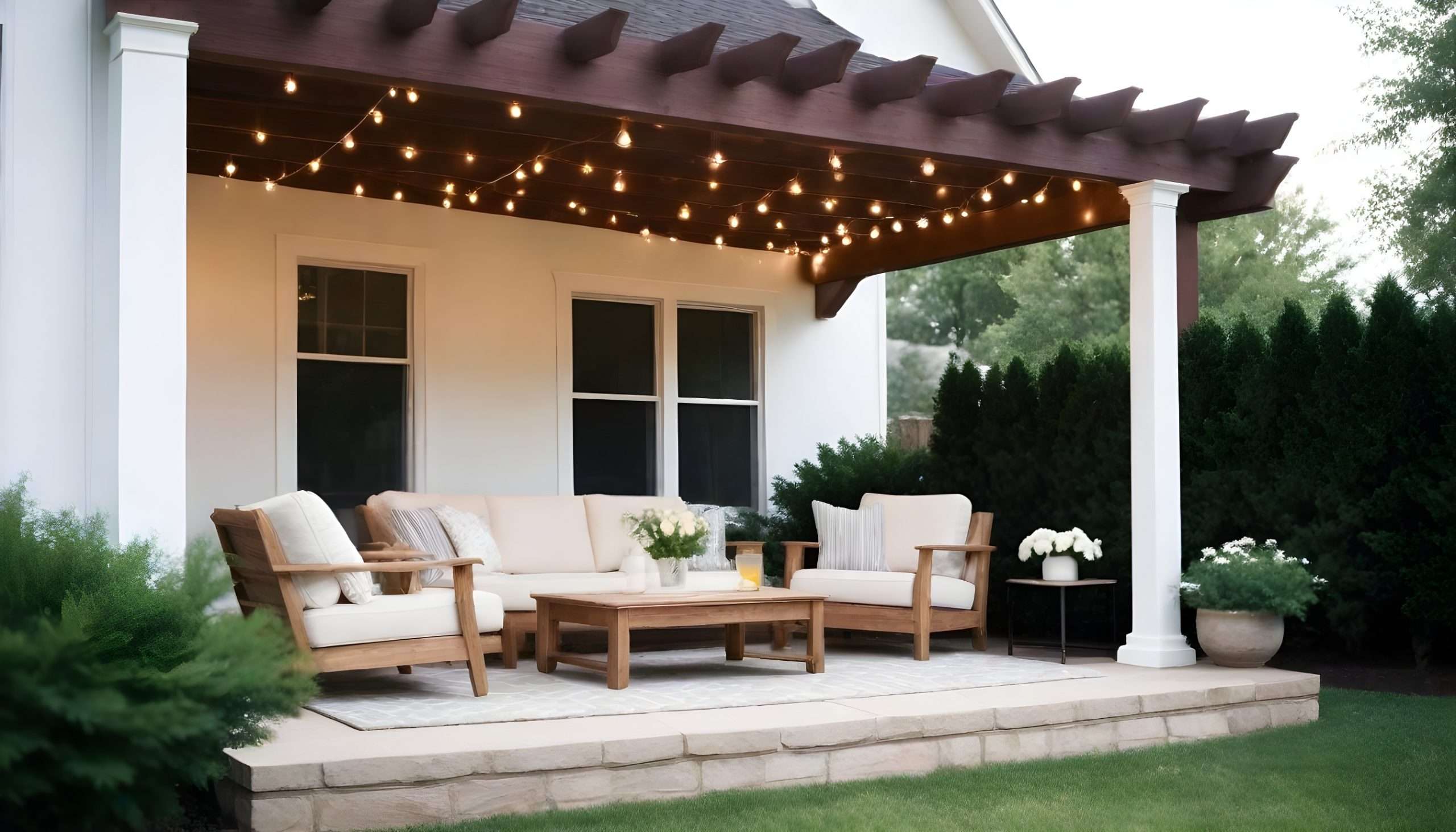 Cozy Elegance with a Shaded Front Porch 