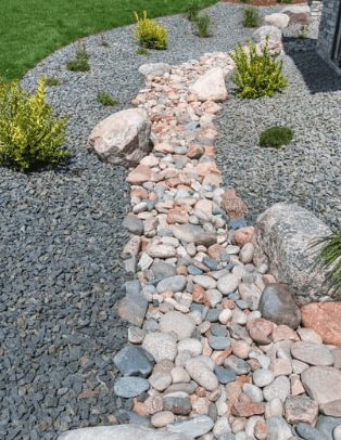 Decorative Dry Riverbed