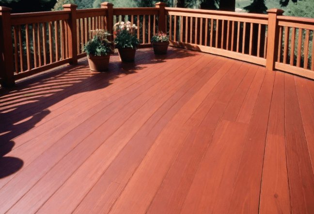 Elegant reddish-brown deck
