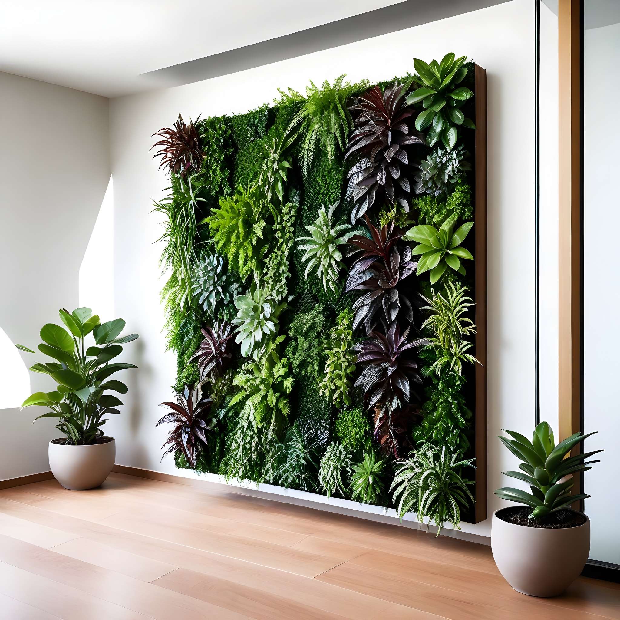 Modern Greenery with a Living Wall Embrace a contemporary vibe with a glass living wall filled with greenery. This vertical garden not only makes a striking statement but also contributes to a cleaner, more oxygenated entryway environment. Opt for low-maintenance plants like succulents and ferns for a lush, hassle-free display. Top Tip: Depending on the scale of your project, living wall systems can range from DIY-friendly kits to professional installation and maintenance services.