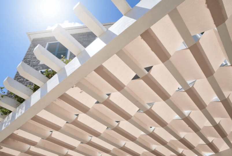 Modern pergola with roof