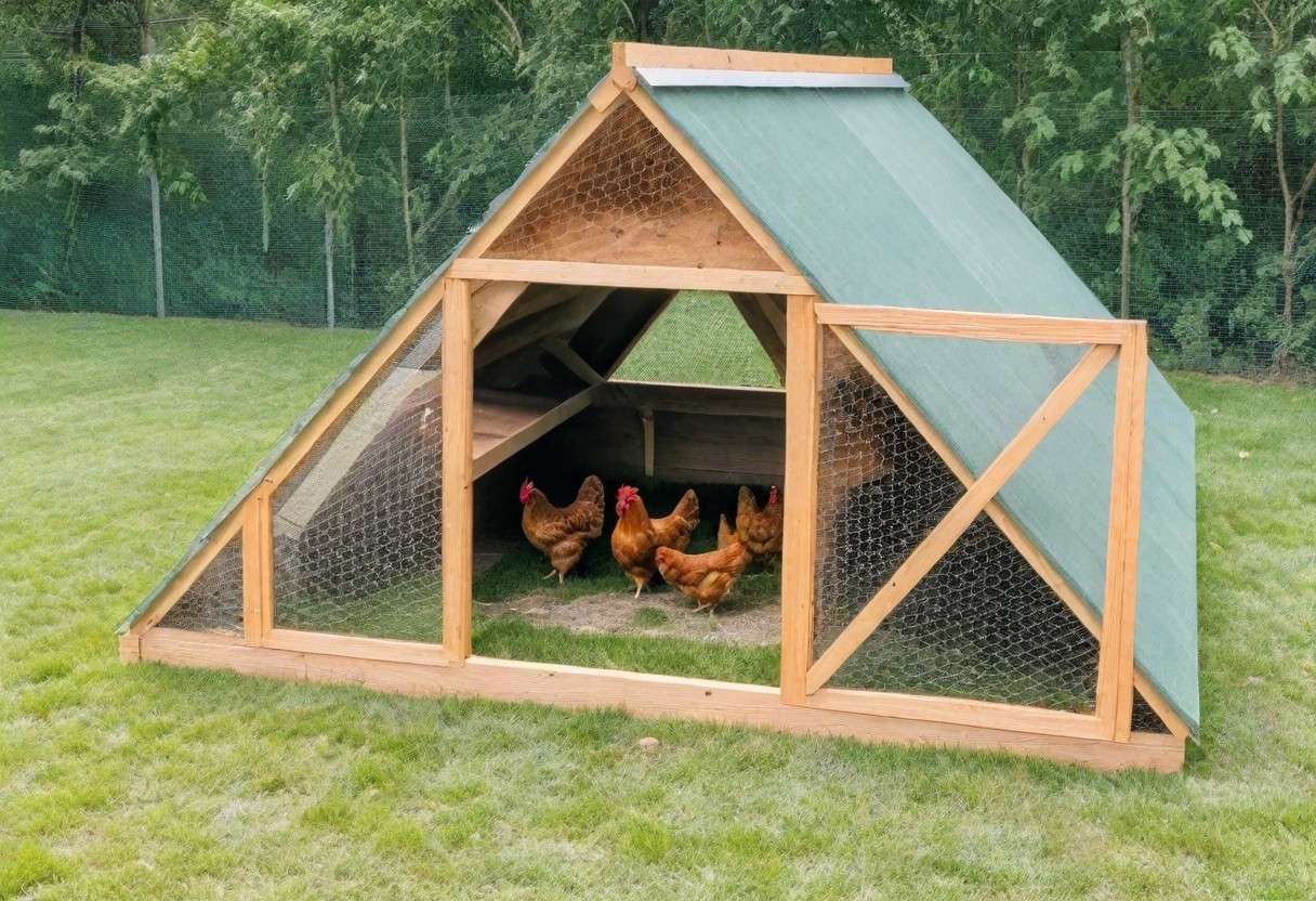 Portable A-frame chicken house