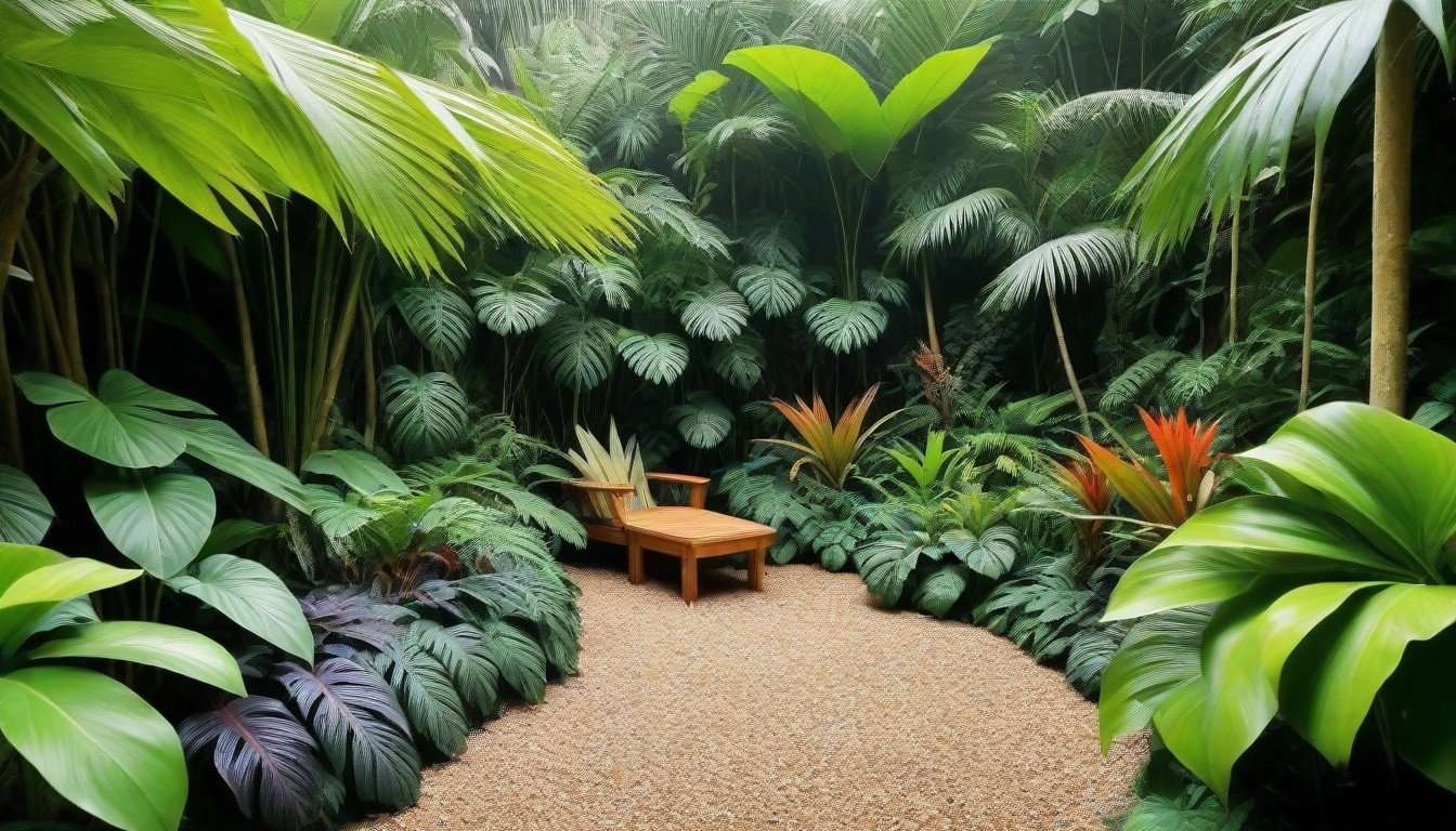 Tropical Rainforest Inspired Garden