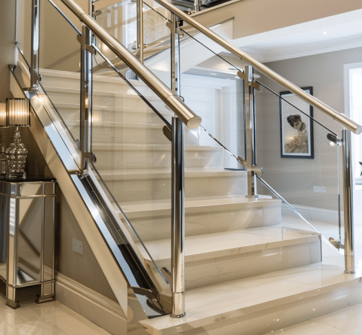 aluminium railings house stairs