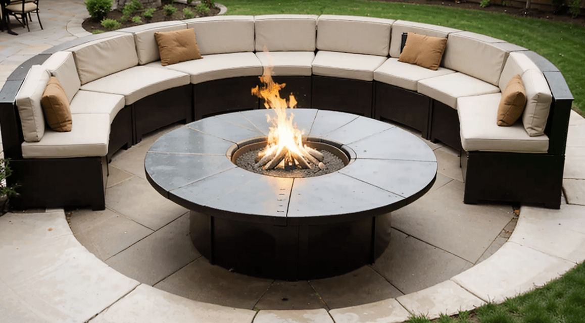 fire pit table seating