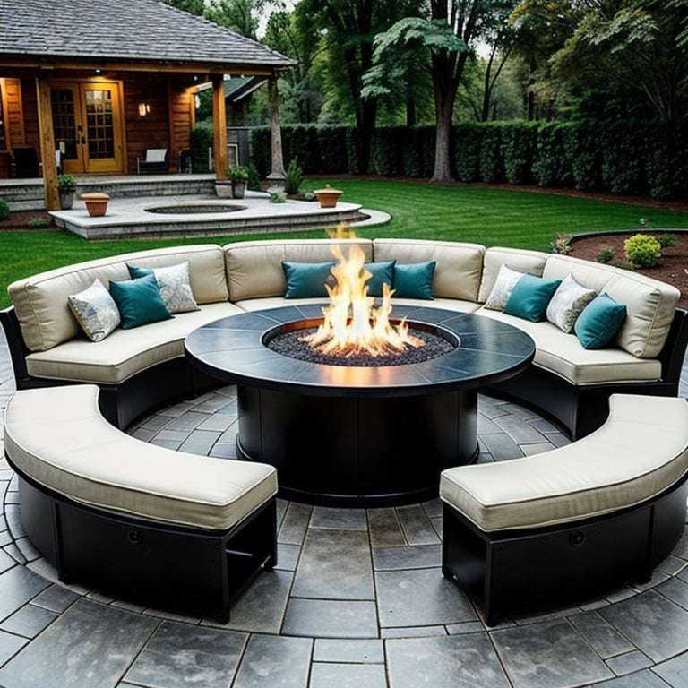 firepit dining table