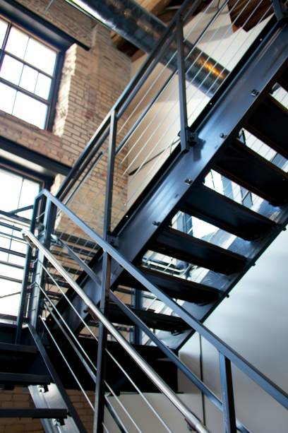 industrial stair railings metal