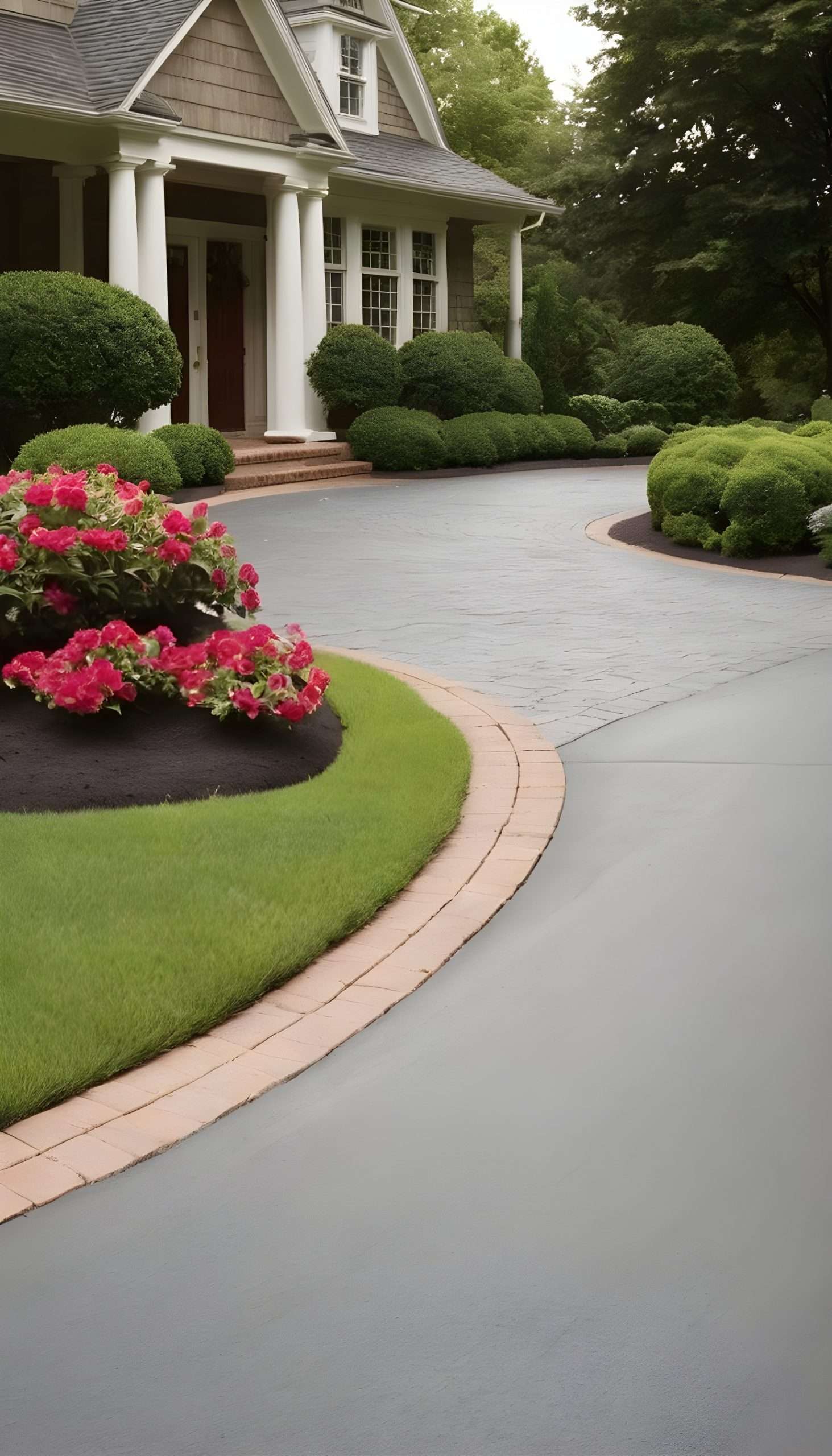 Perfectly Paved Perfection driveway entrance