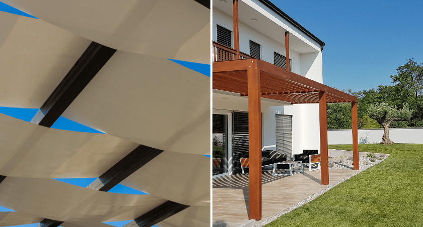 pergola connected house outdoor