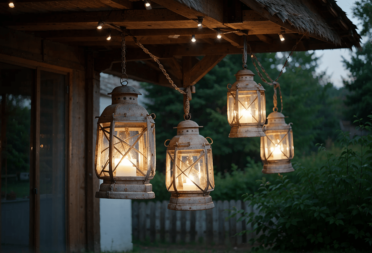 rustic outdoor lanterns