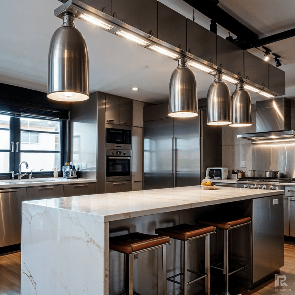 track lighting system kitchen modern design