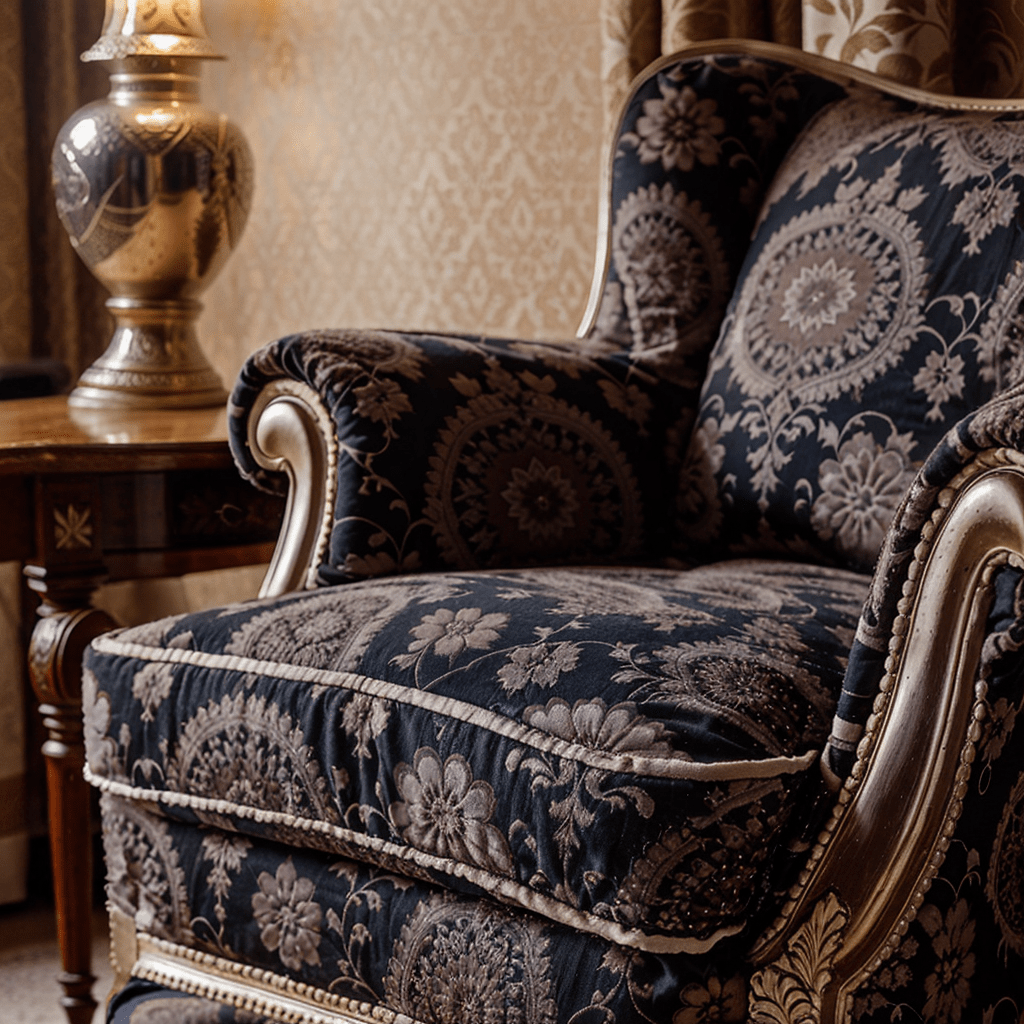 Dark or patterned upholstery