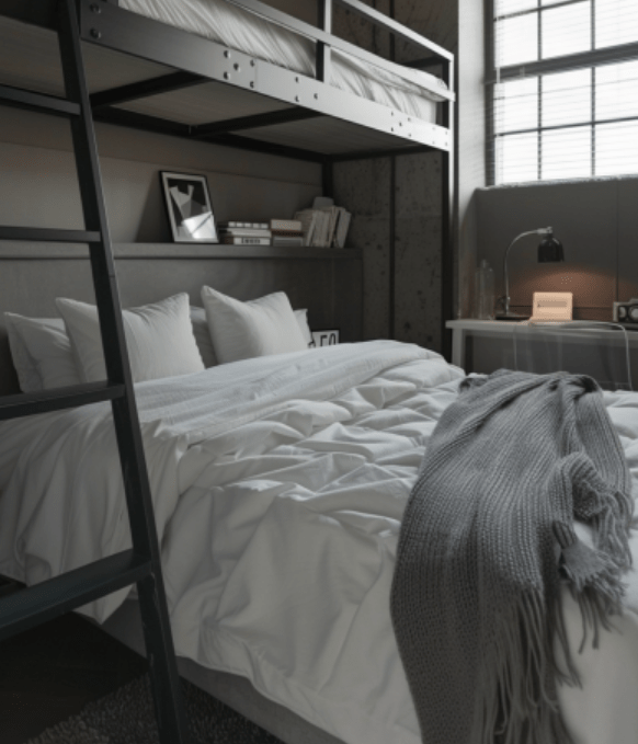 Industrial style bedroom small