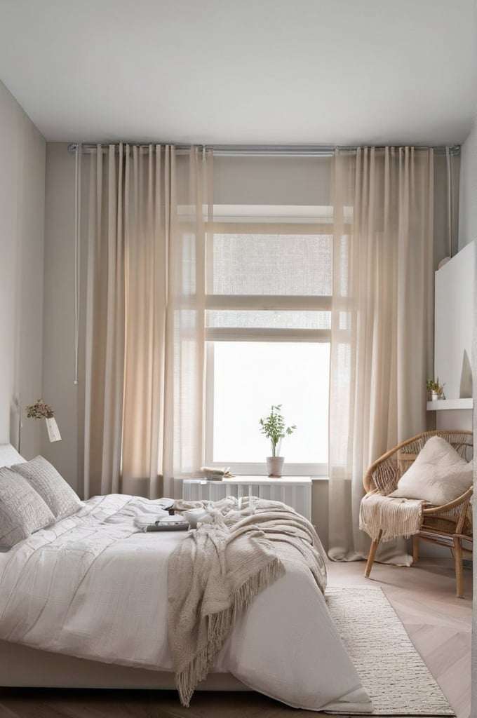 Light color scheme bedroom light netrual colors small bedroom.--