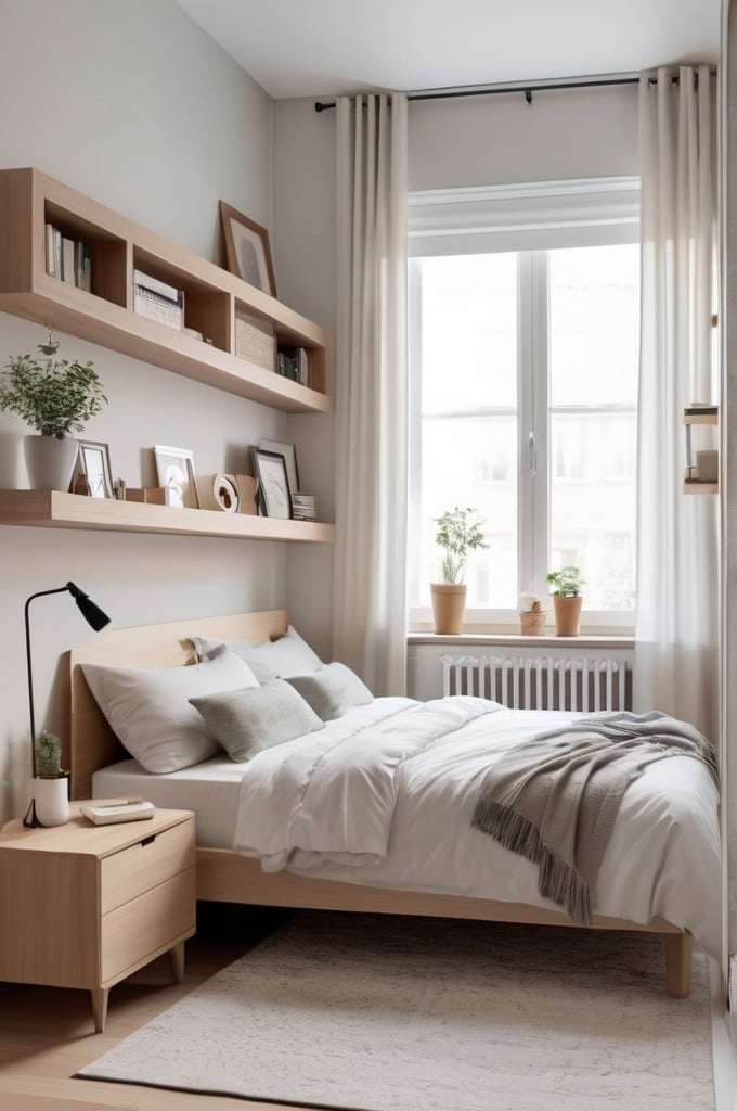 Minimalist style small bedroom-