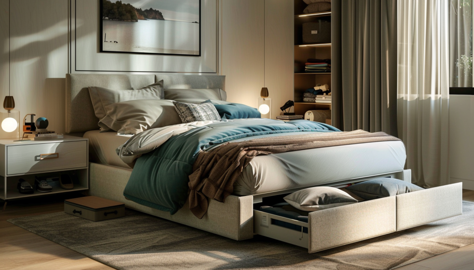 Smart Storage Solutions bed