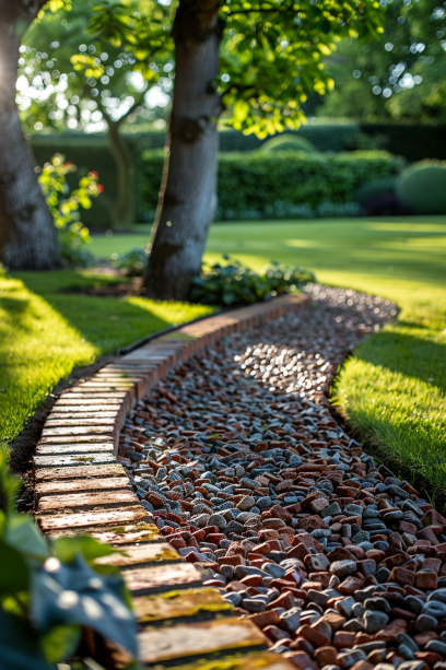 Straight Lines The simplest and cleanest installation, ideal for modern gardens.
