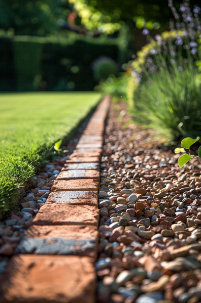 Straight Lines The simplest and cleanest installation, ideal for modern gardens