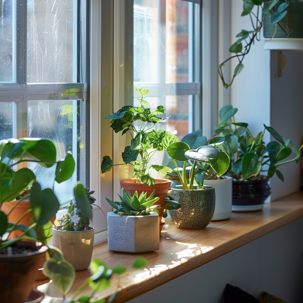 Windowsills Plants that require lower light-
