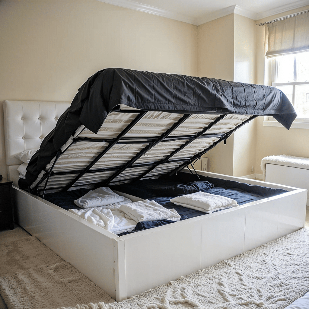 bedroom with storage bed
