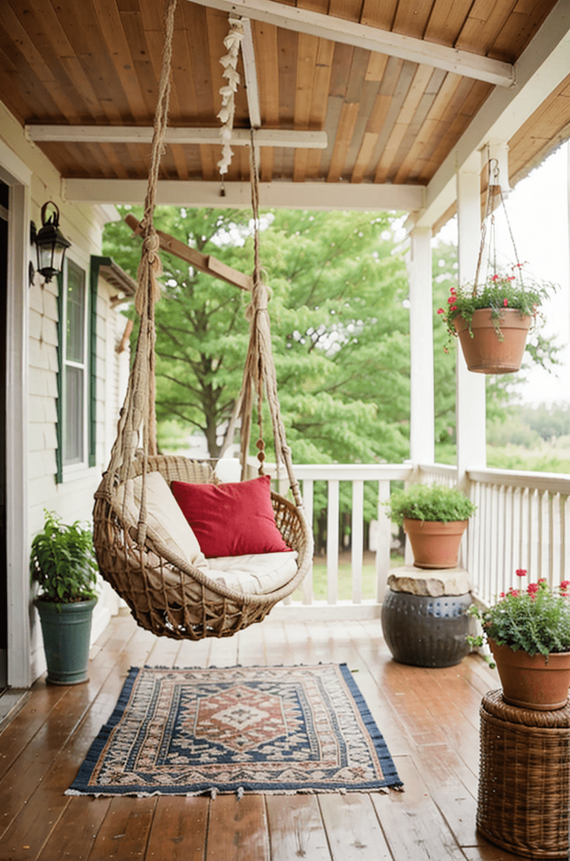 hanging chairs front porch