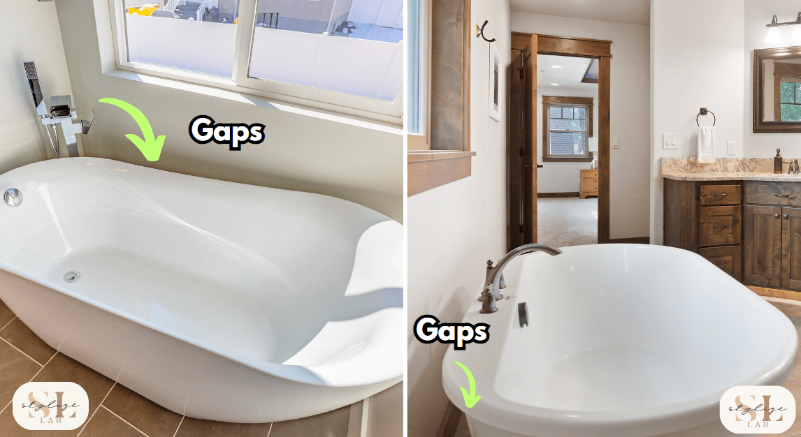 hard-to-clean gaps Freestanding Tubs