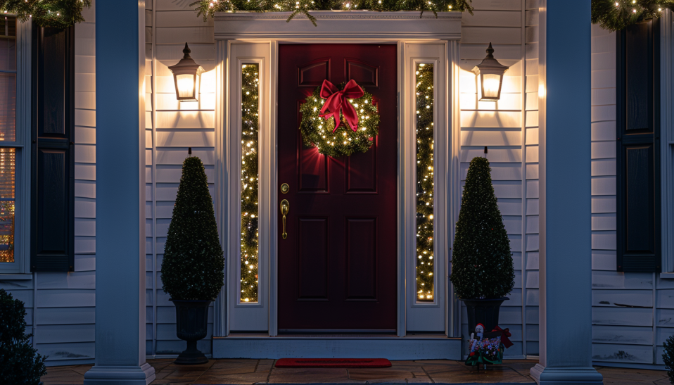 holiday themed front porch