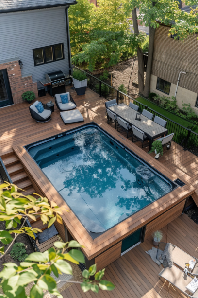 raised deck pool above ground wonderful -