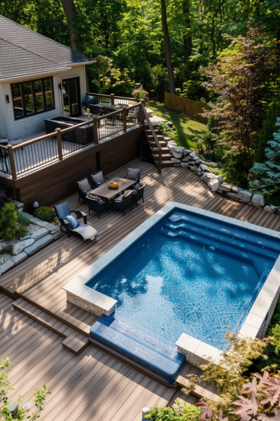 raised deck pool above ground