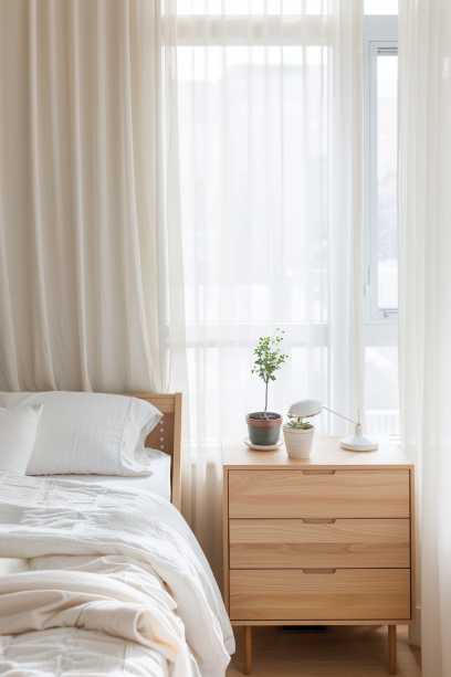 small bedroom, minimalist design, small dresser nightstand, space maximization, modern decor, couples bedroom...