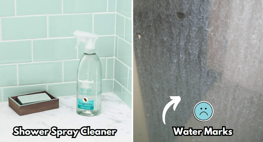 water marks, shower spray cleaner