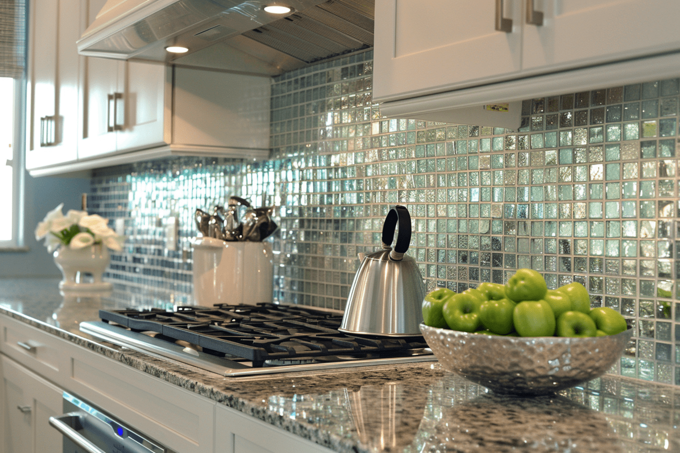 Glass Tiles kitchen backsplash