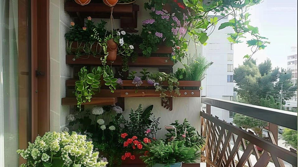 Hanging Garden in balcony wall