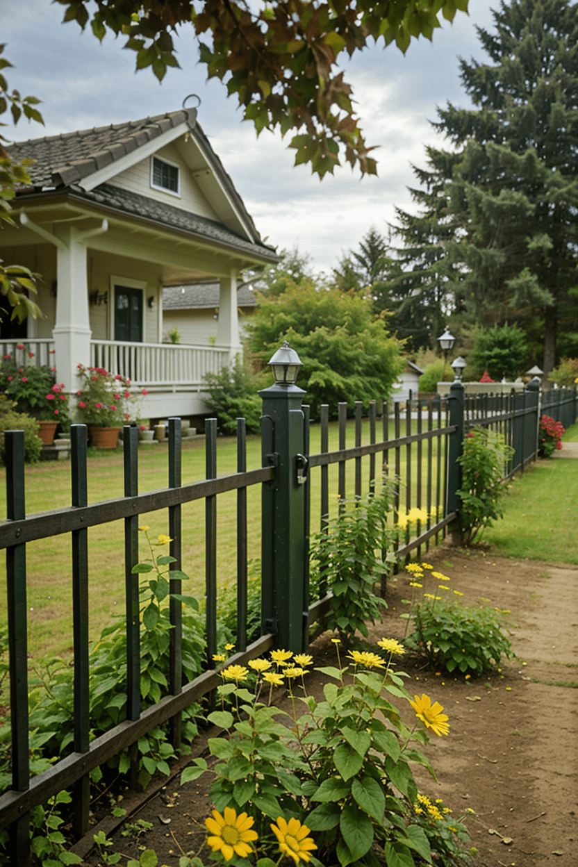 Metal low height fences privacy