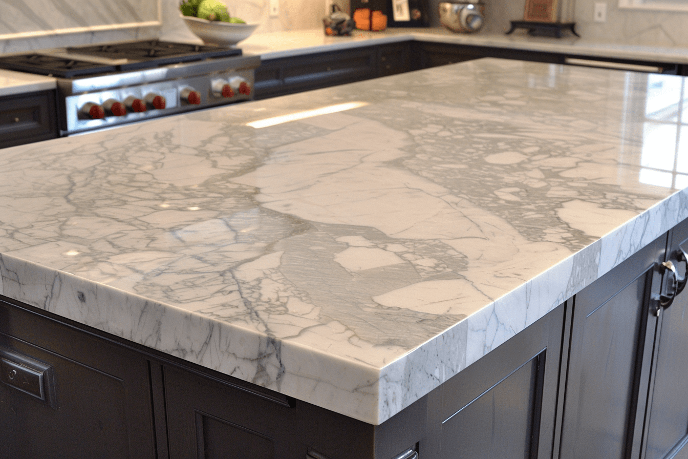 Natural Stone Countertop made by marble - white, grey