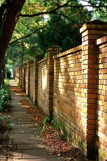 brick privacy fence