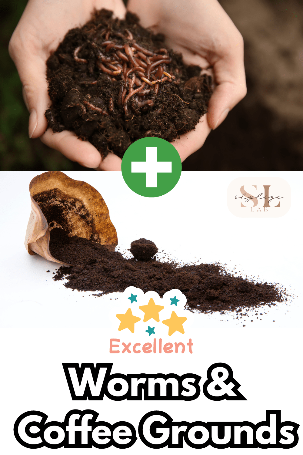 coffee grounds for worm health, excellent like a protein nutrient and attract worms