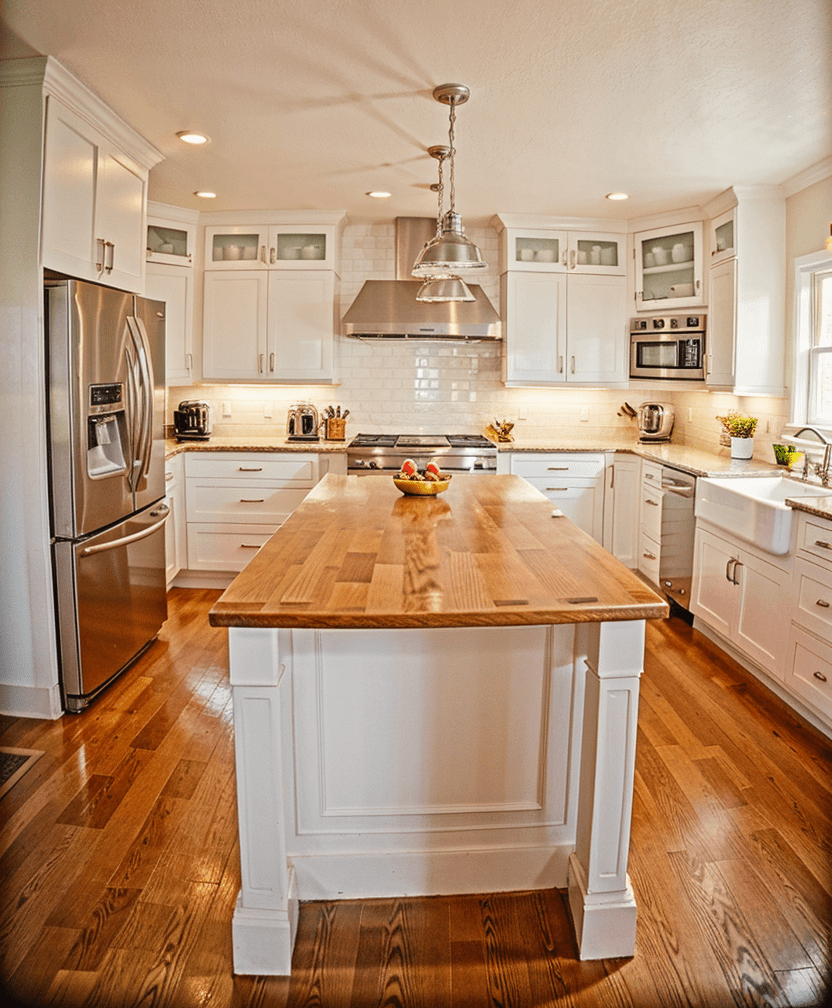 kitchen island fixed wood material pre manufactured