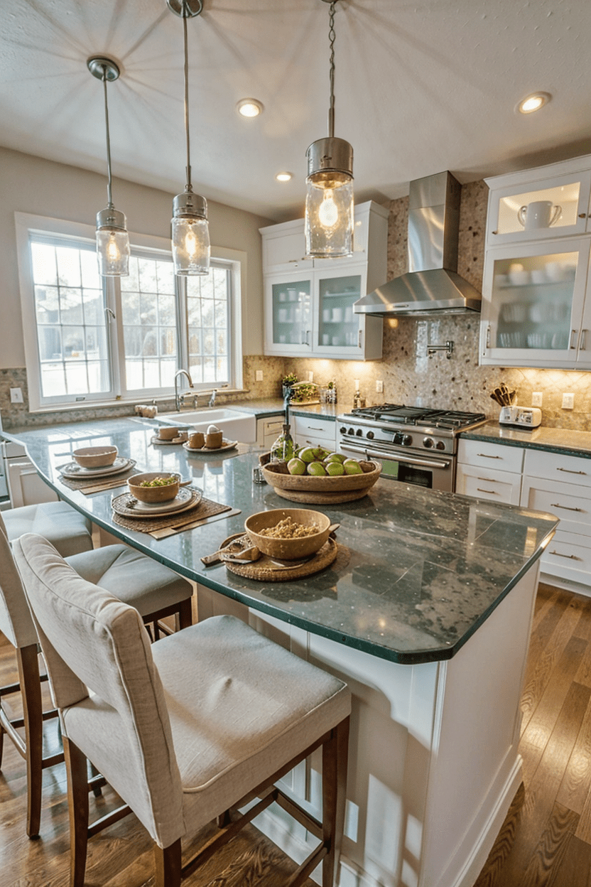 kitchen island small countertop glass