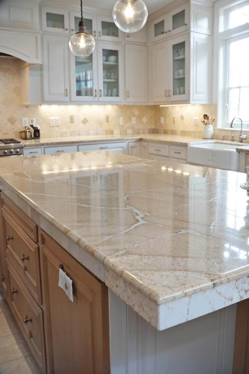 material Quartzite countertop kitchen