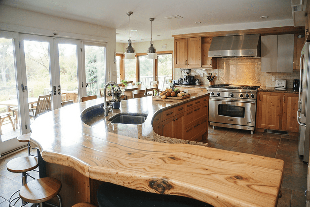 multi level kitchen island