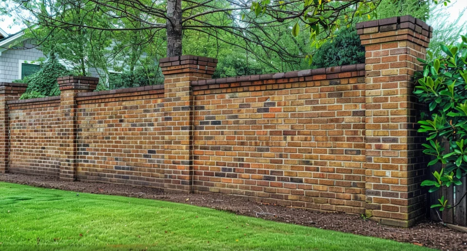 private fence made by brick for home