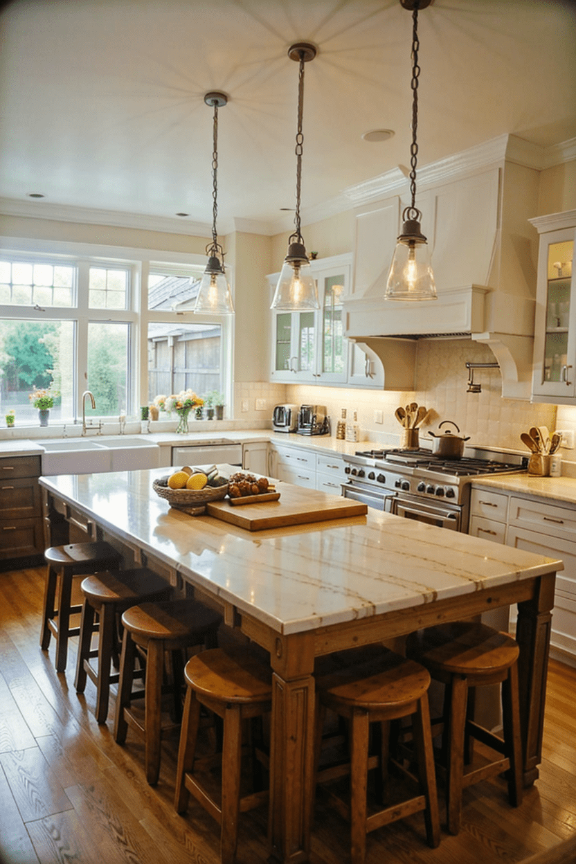 rectangular island kitchen