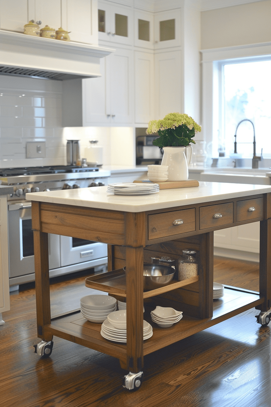 rolling kitchen island