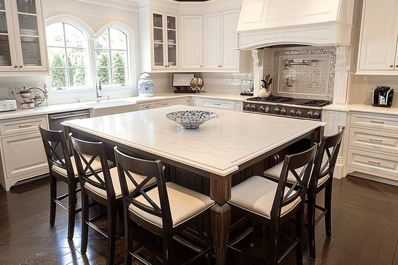 square kitchen island table