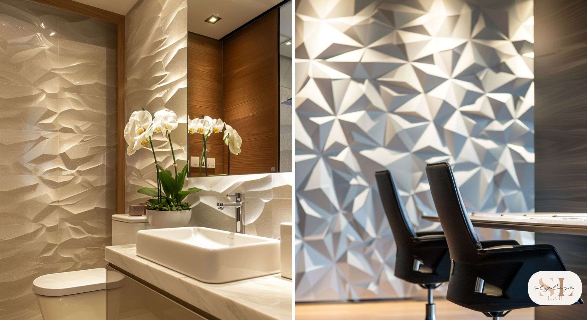 3d wall panel bathroom and office