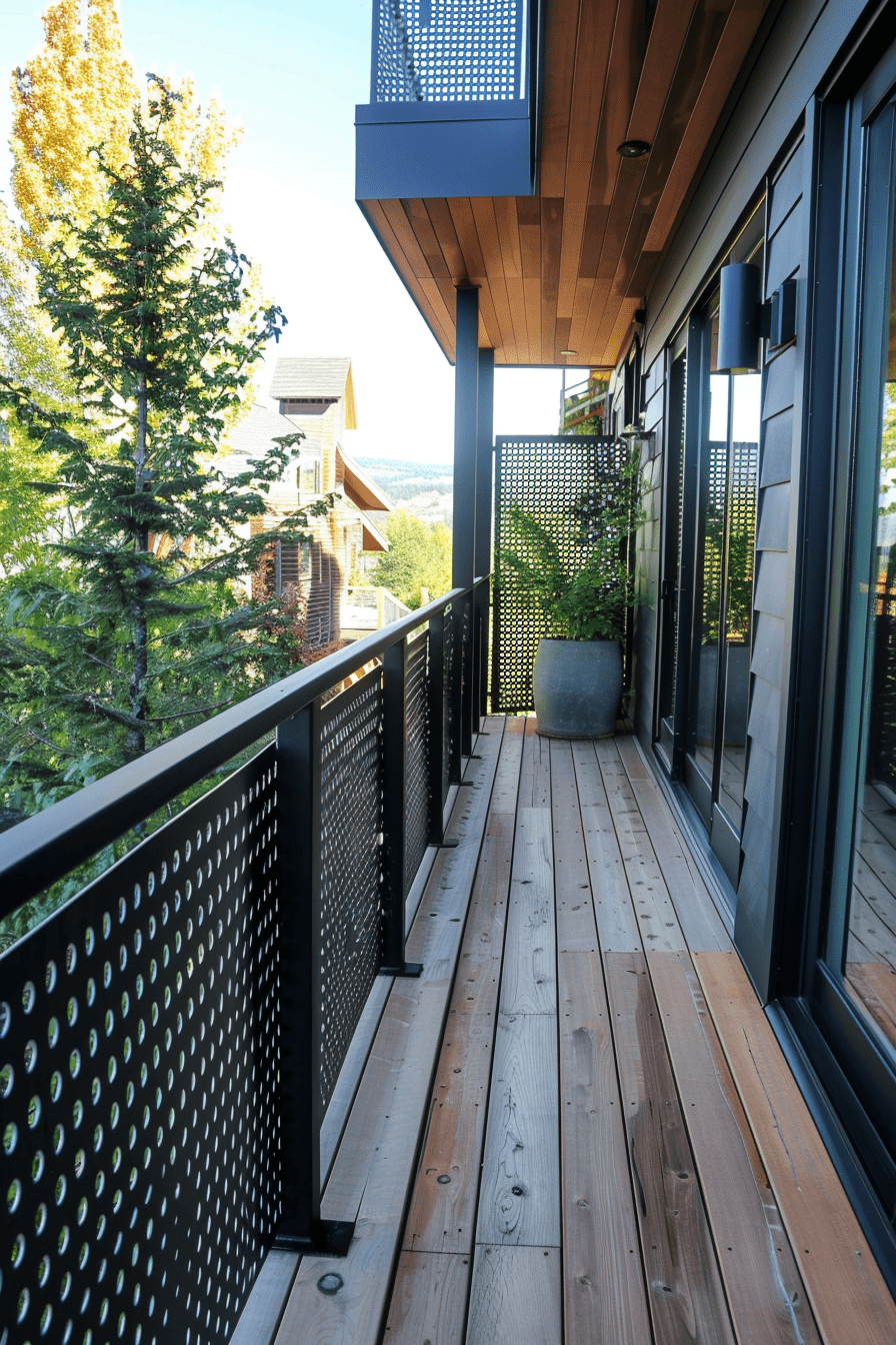 Deck Perforated Metal Panel Railing