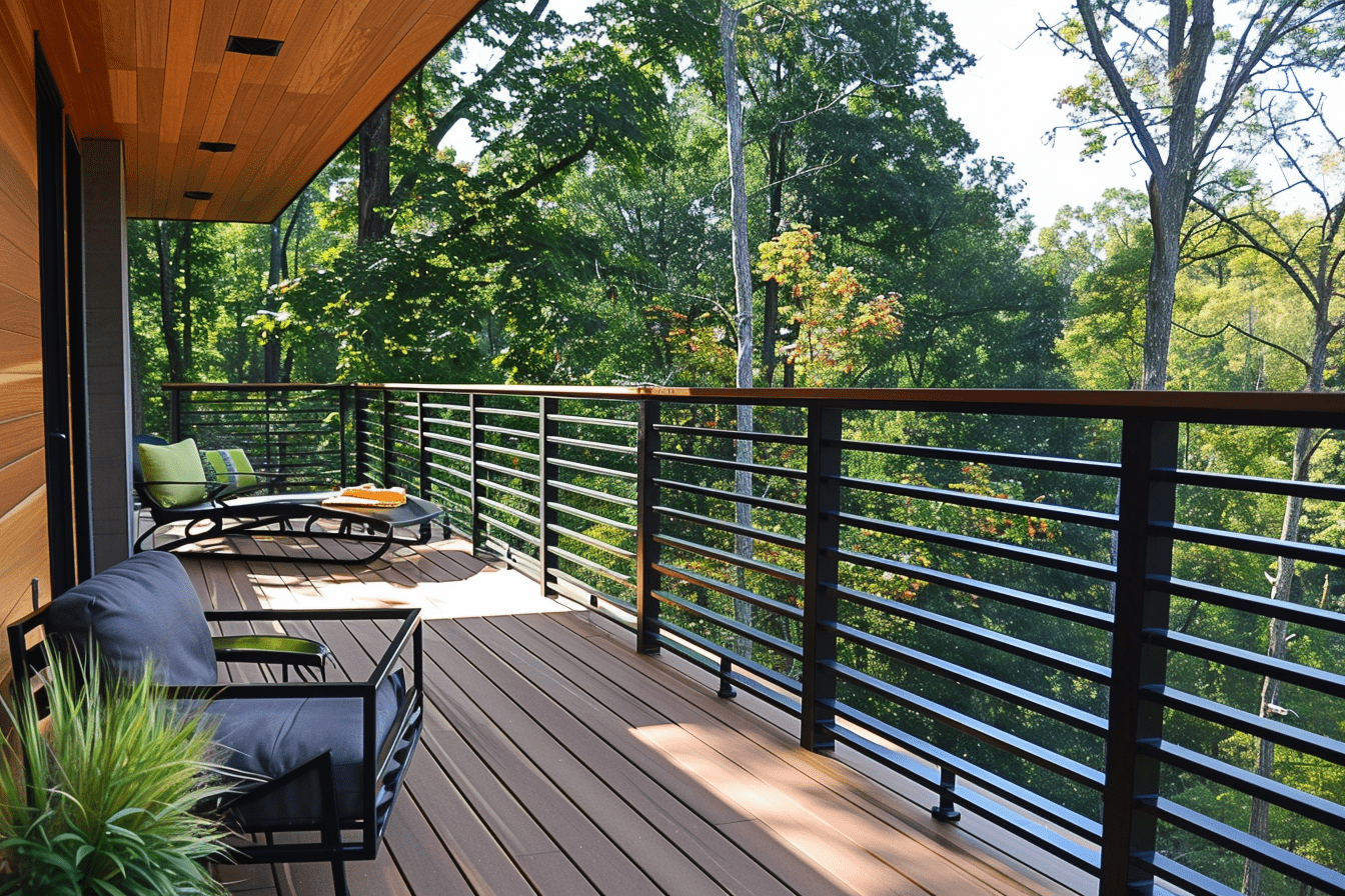 Horizontal Wood Slat Railing